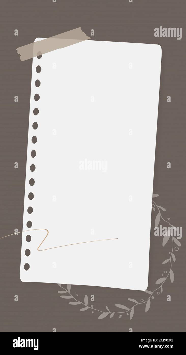 Blumenzettel Papier Handy-Tapete Vektor Stock Vektor