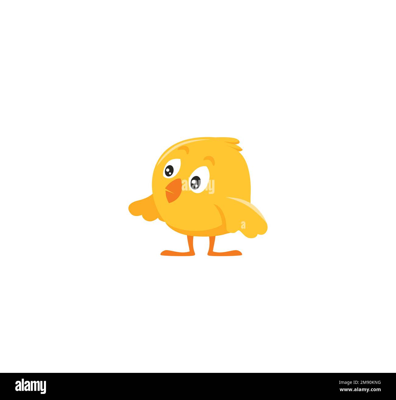 Süßes Cartoon-Huhn. Lustiger kleiner Vogel für lustiges Weihnachtsdesign Stock Vektor