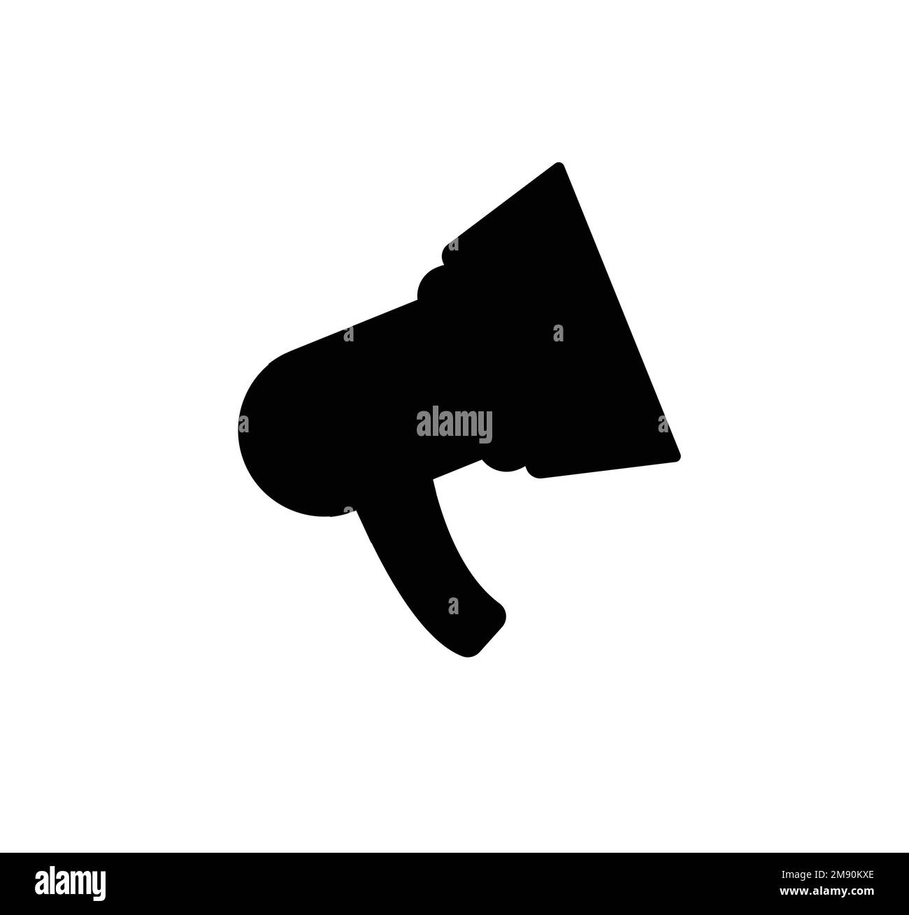 Schwarze Silhouette des Megafons. Sprecher für Durchsagen Stock Vektor