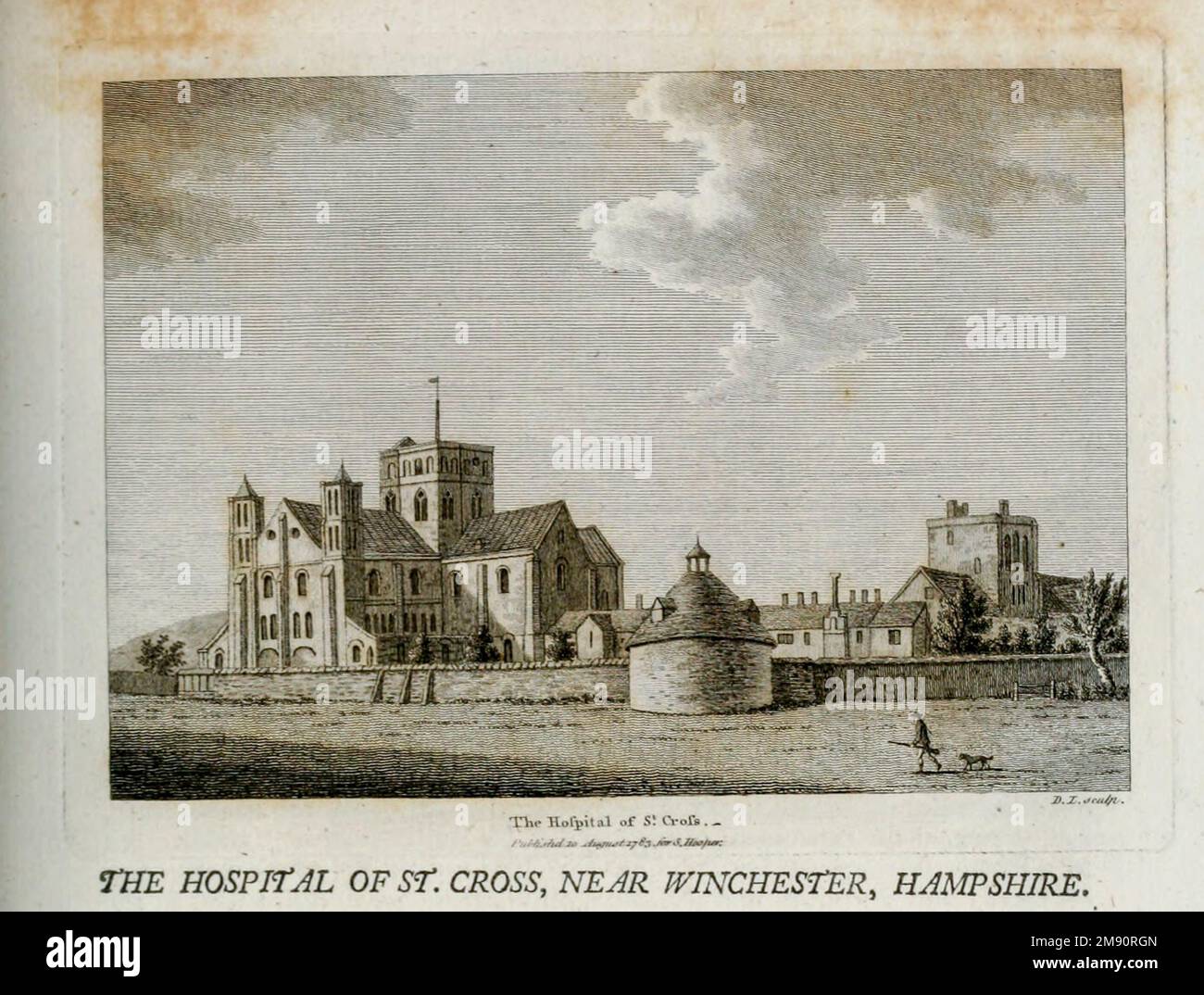 DAS KRANKENHAUS VON ST. CROSS, NEAR WINCHESTER, HAMPSHIRE aus dem Buch " Supplement to the Antiquities of England and Wales " von Francis Grose, Veröffentlichungsdatum 1777 Stockfoto