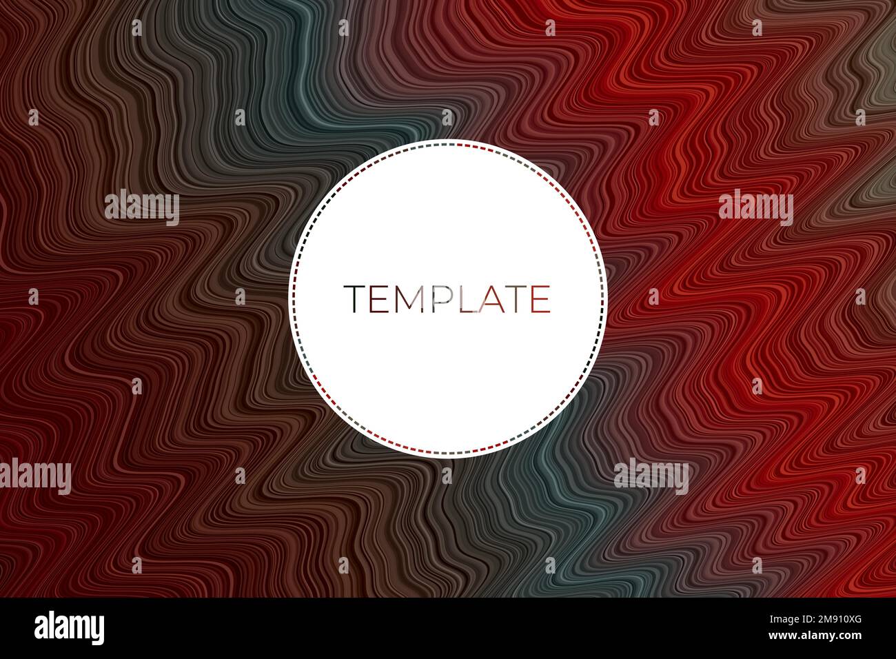 Künstlerisches Bannerdesign. Abstrakte digitale Kunst in dunkelroten und braunen Farben. Vorlage für kreatives Querformat. Stock Vektor