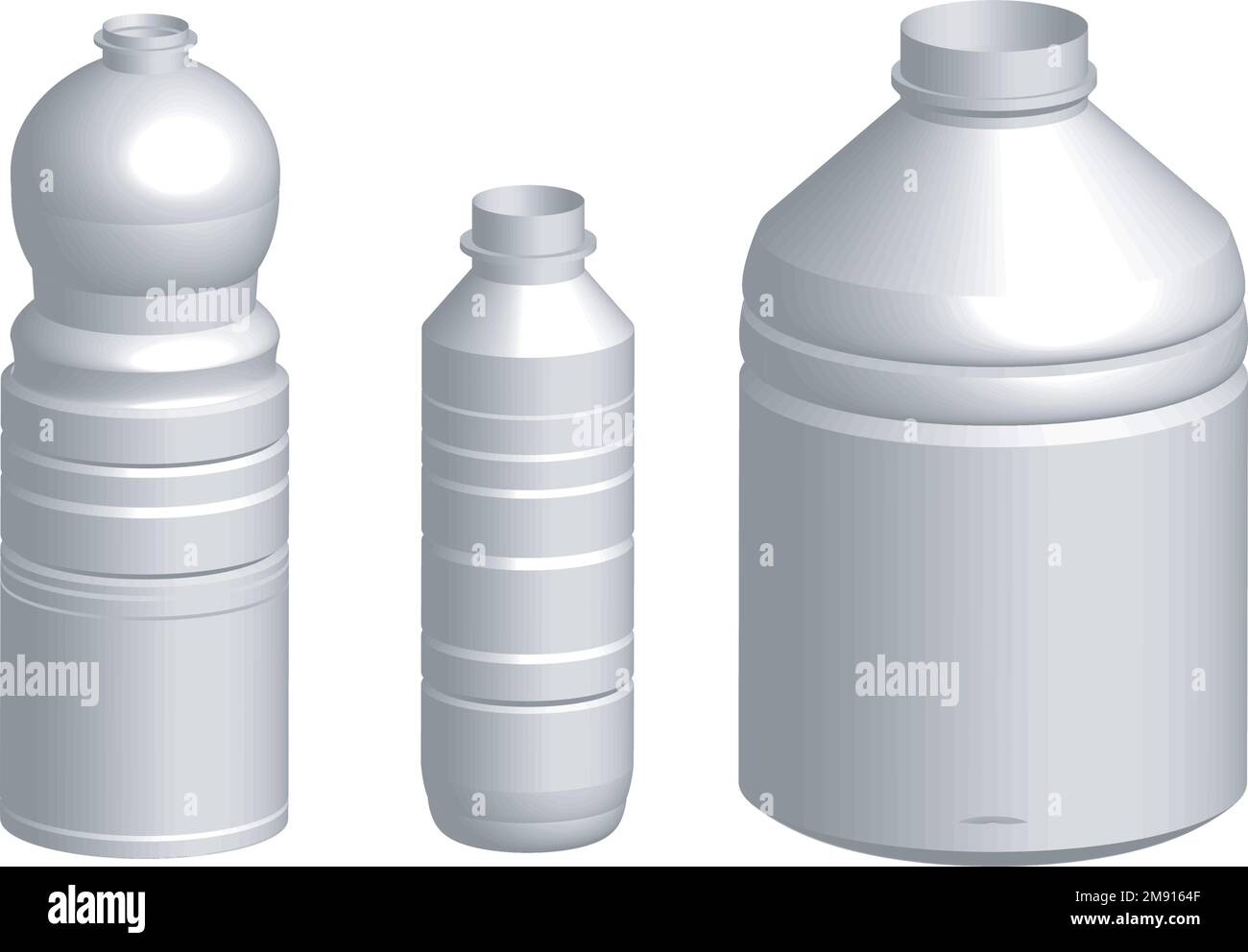 Flaschensammlung - Vektorsilhouette, Vektordarstellung. Stock Vektor