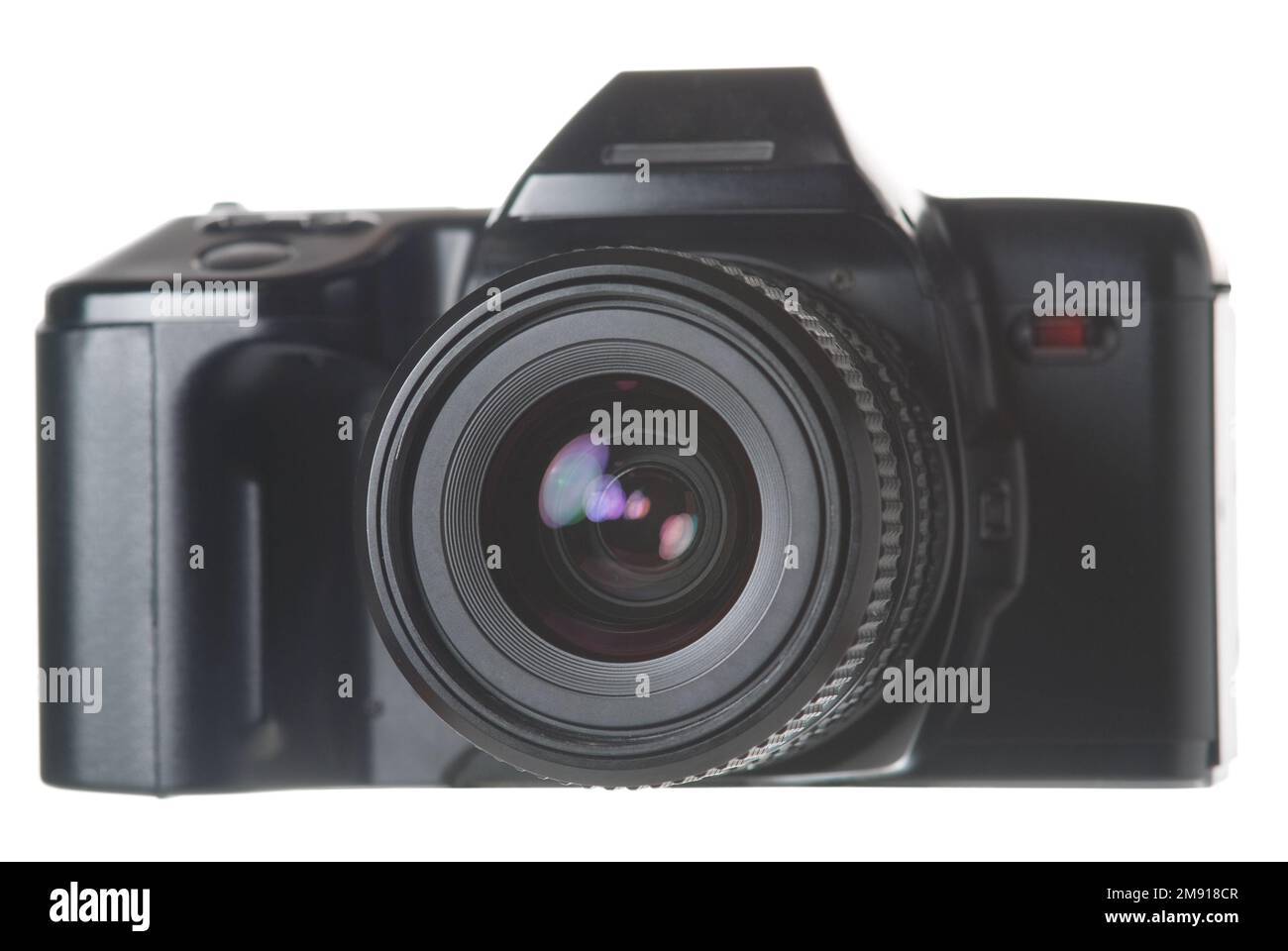 Alte 35mm-Filmkamera auf Weiß Stockfoto