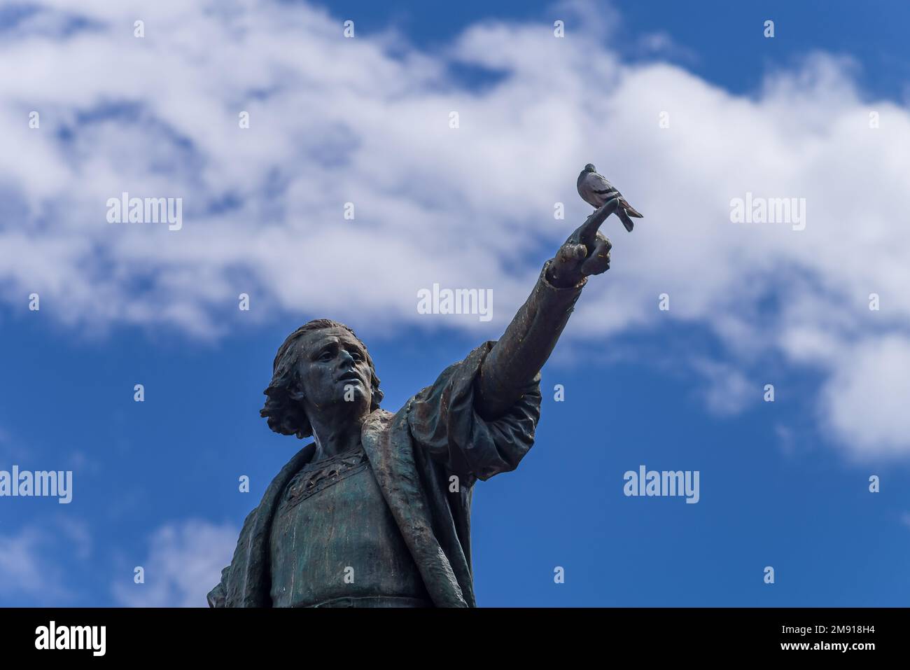 Santo Domingo, Statue von Christoph Kolumbus Stockfoto