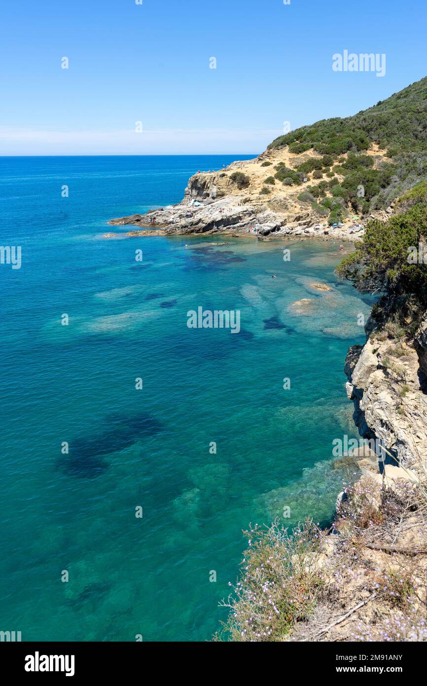 Mittelmeerküste in der Toskana, Italien Stockfoto