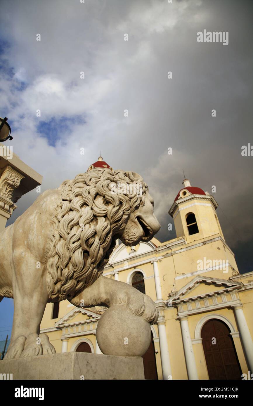 Purisima Concepcion Kathedrale, Jose Marti Park, Ceienfuegos, Kuba. Stockfoto