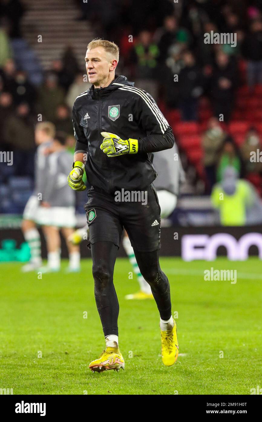 Joe Hart, Torwart von Celtic, einem schottischen Team mit Sitz in Glasgow, das derzeit in der schottischen Premier-Division spielt. Stockfoto