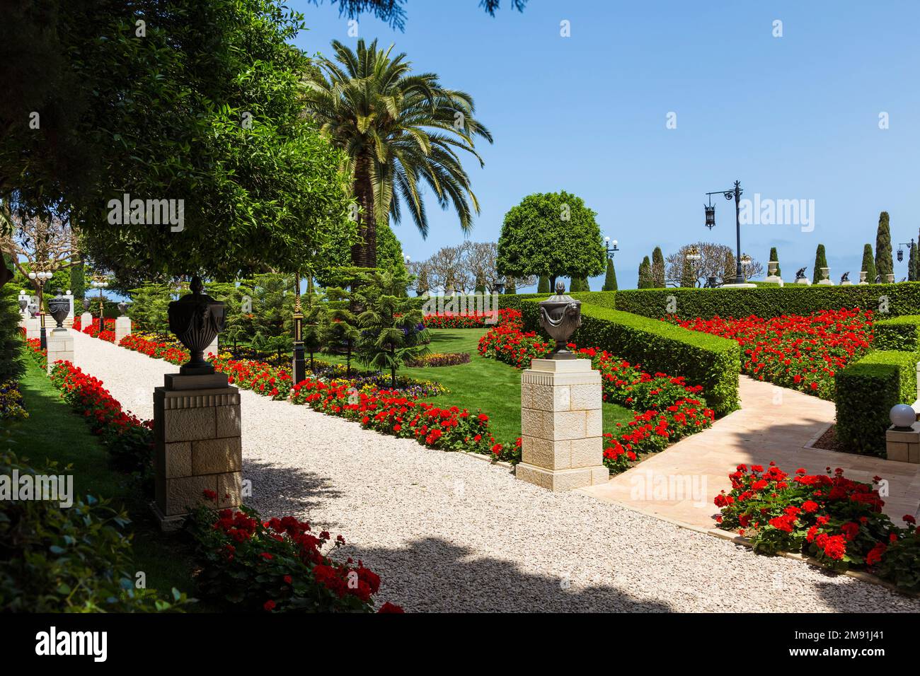Bahal Holy Place Gardens, Haifa, Israil Stockfoto