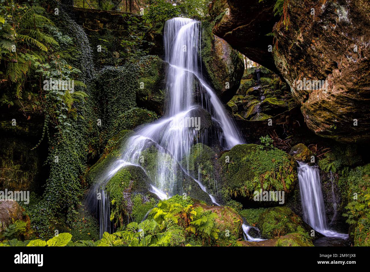 Lichtenhainer Wasserfall in der sächsischen Schweiz Stockfoto