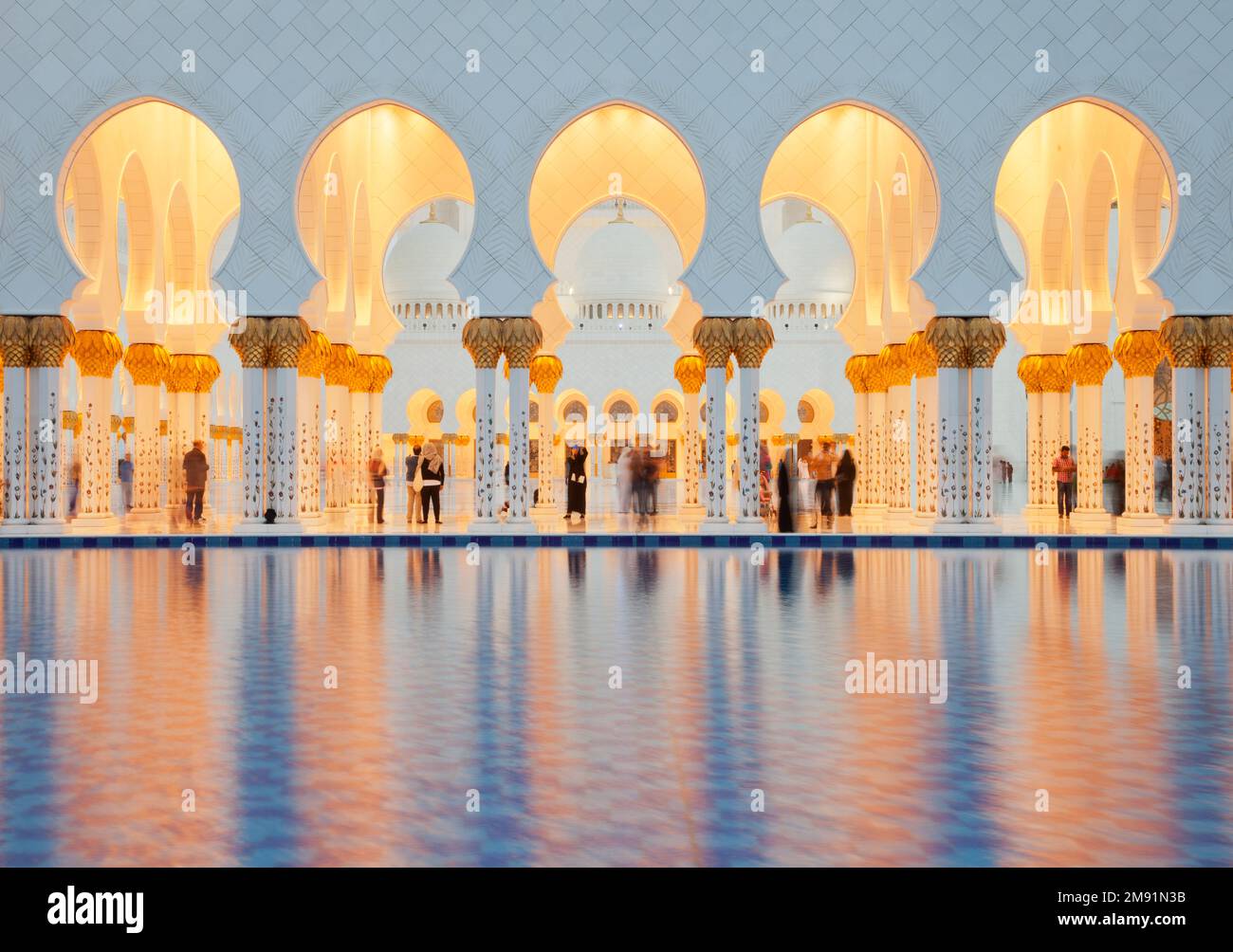 Große Moschee, Abu Dhabi, Vereinigte Arabische Emirate Stockfoto