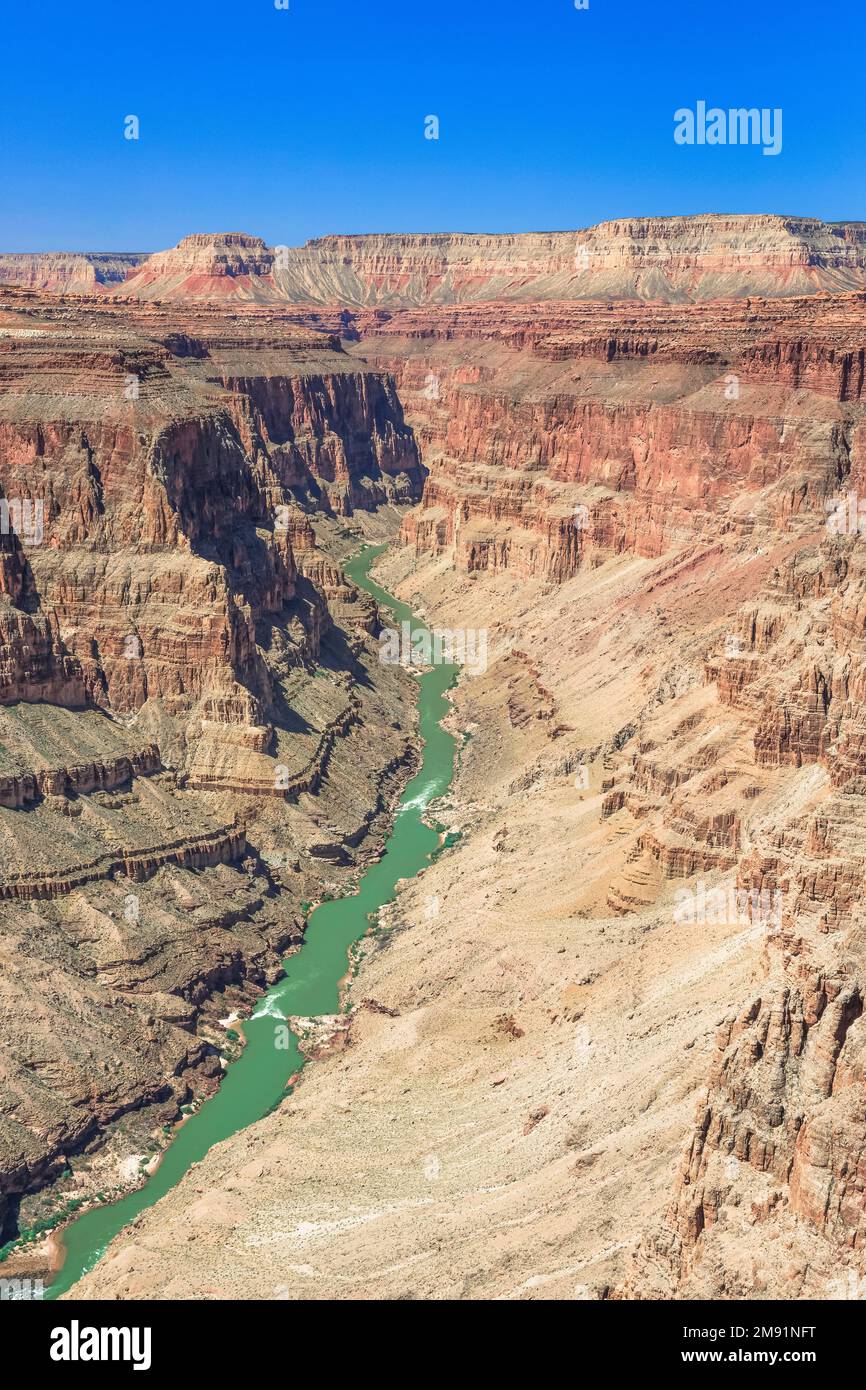 Colorado River im Bereich Fischschwanz Stromschnellen des Grand Canyon National Park, arizona Stockfoto