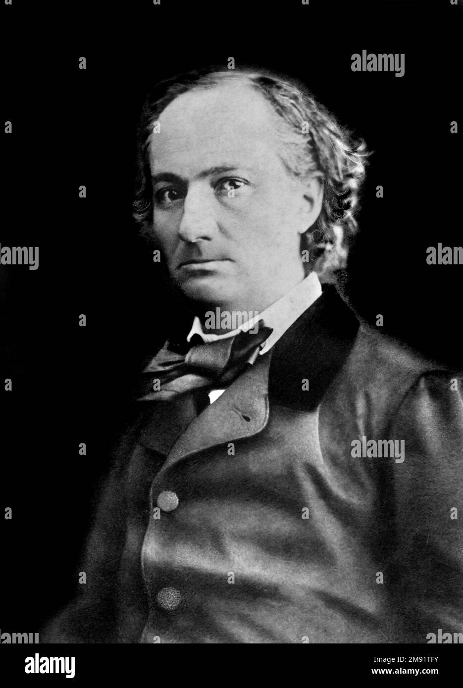 Baudelaire. Portrait des französischen Dichters Charles Pierre Baudelaire (1821-1867) von Nadar (Gaspard Felix Tournachon), c. 1860 Stockfoto