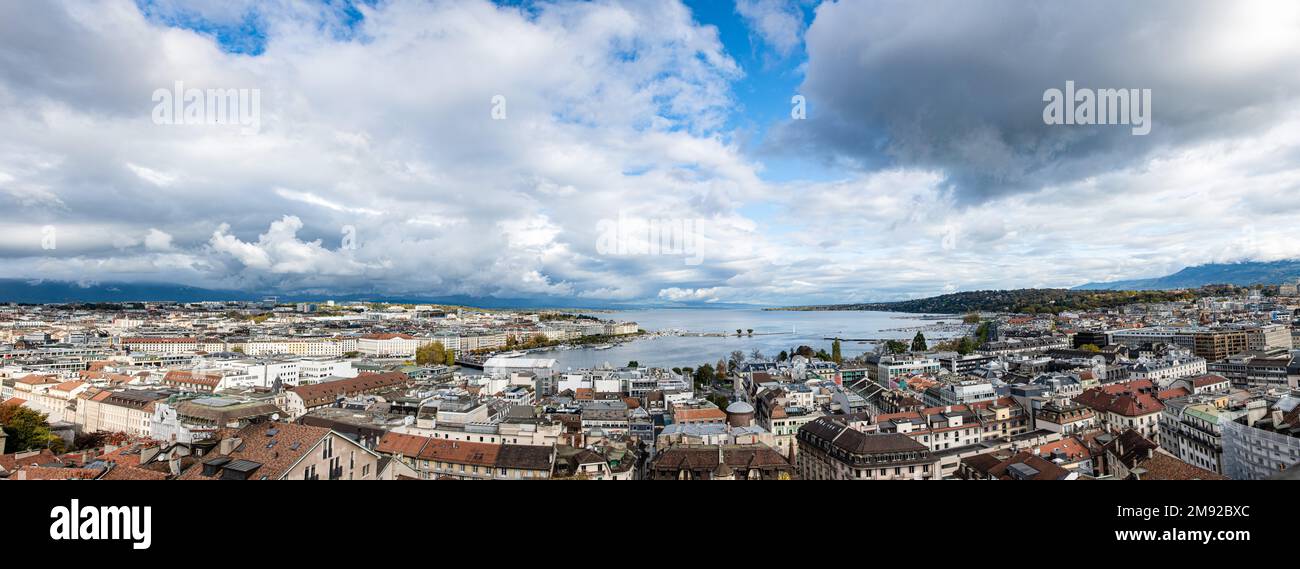 Die Altstadt des Genfer Sees Stockfoto