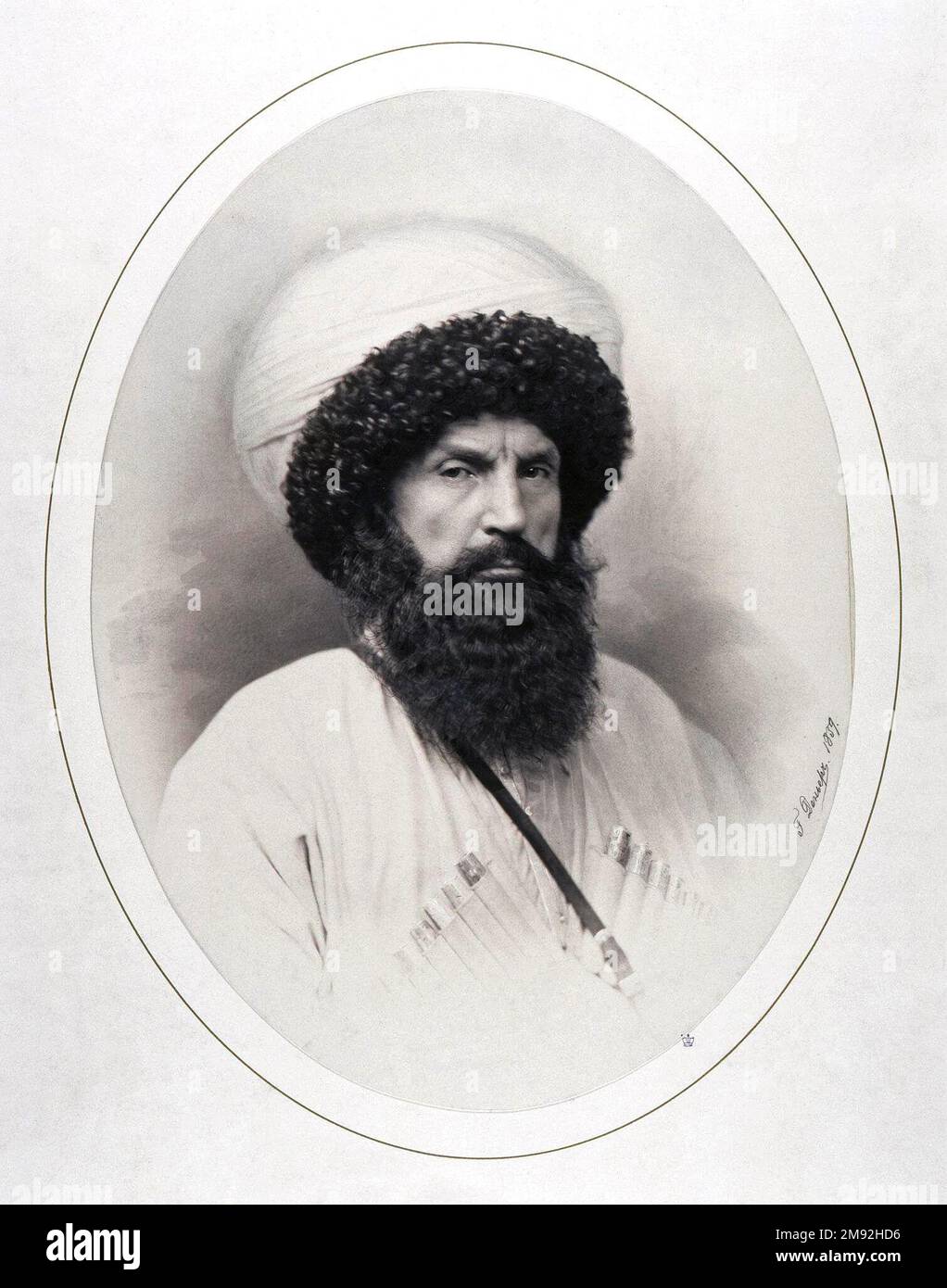 Porträt von Imam Shamil ca. 1859 Stockfoto