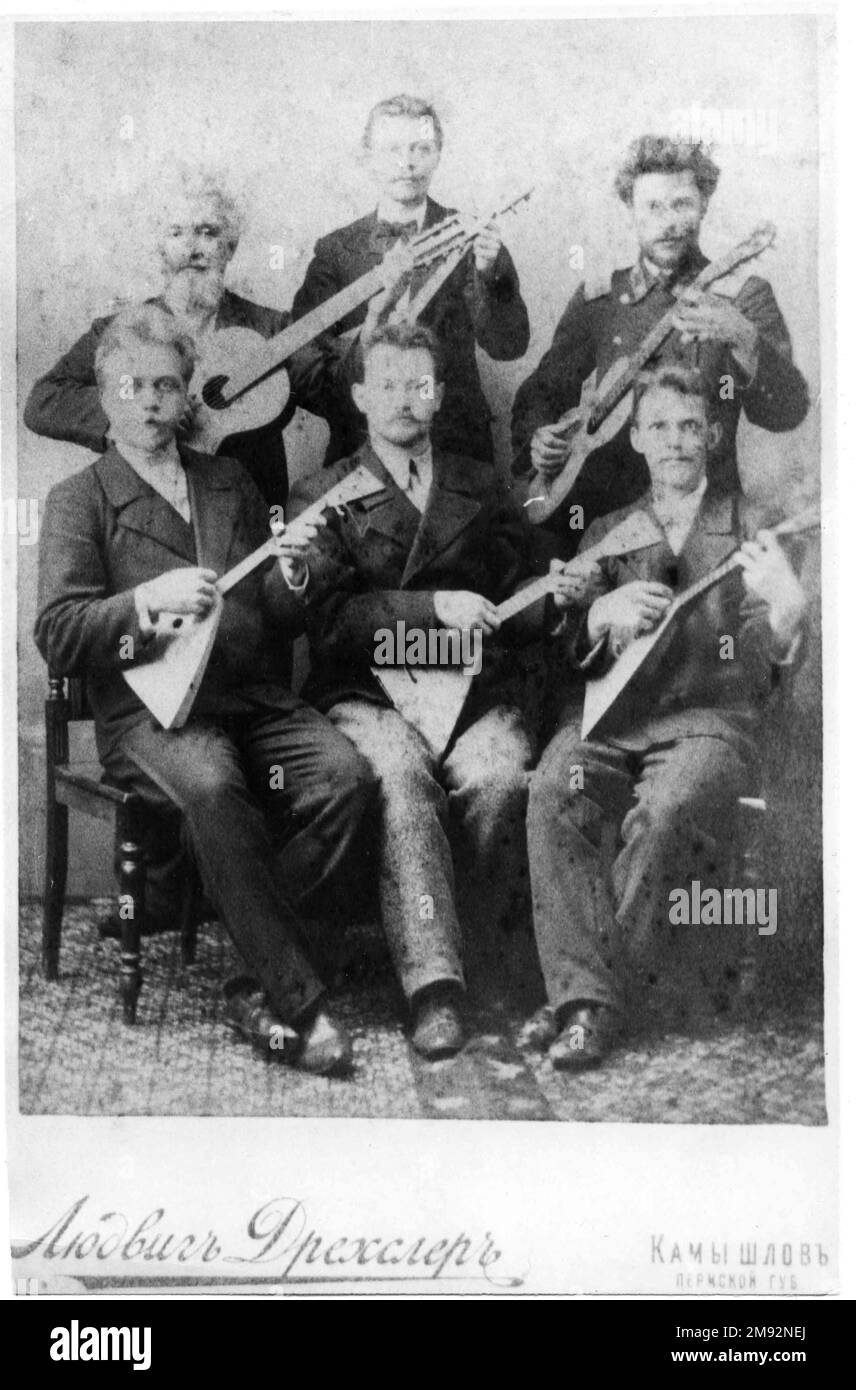 Styazhkin Iwan Jakovlevich und das Instrumentalensemble Ca. 1902 Stockfoto