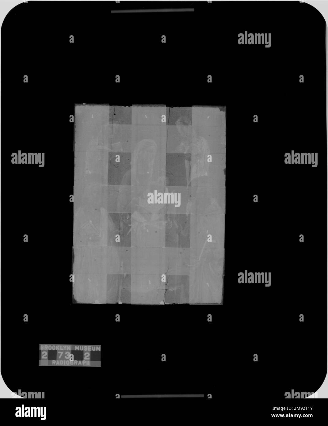 Jungfrau und Kind in Begeisterung für die Heiligen Peter, Katharina von Alexandria, eine Heilige und Anthony Abbot Martino di Bartolomeo (Italienisch, Sienese-Schule, ca. 1365/70-1435). Jungfrau und Kind, verzaubert von den Heiligen Peter, Katharina von Alexandria, einer Heiligen und Anthony Abbot, Kalifornien. 1408. Tempera auf Holzplatte, 8 1/4 x 6 1/2 Zoll (21,0 x 16,5 cm). Europäische Kunst ca. 1408 Stockfoto