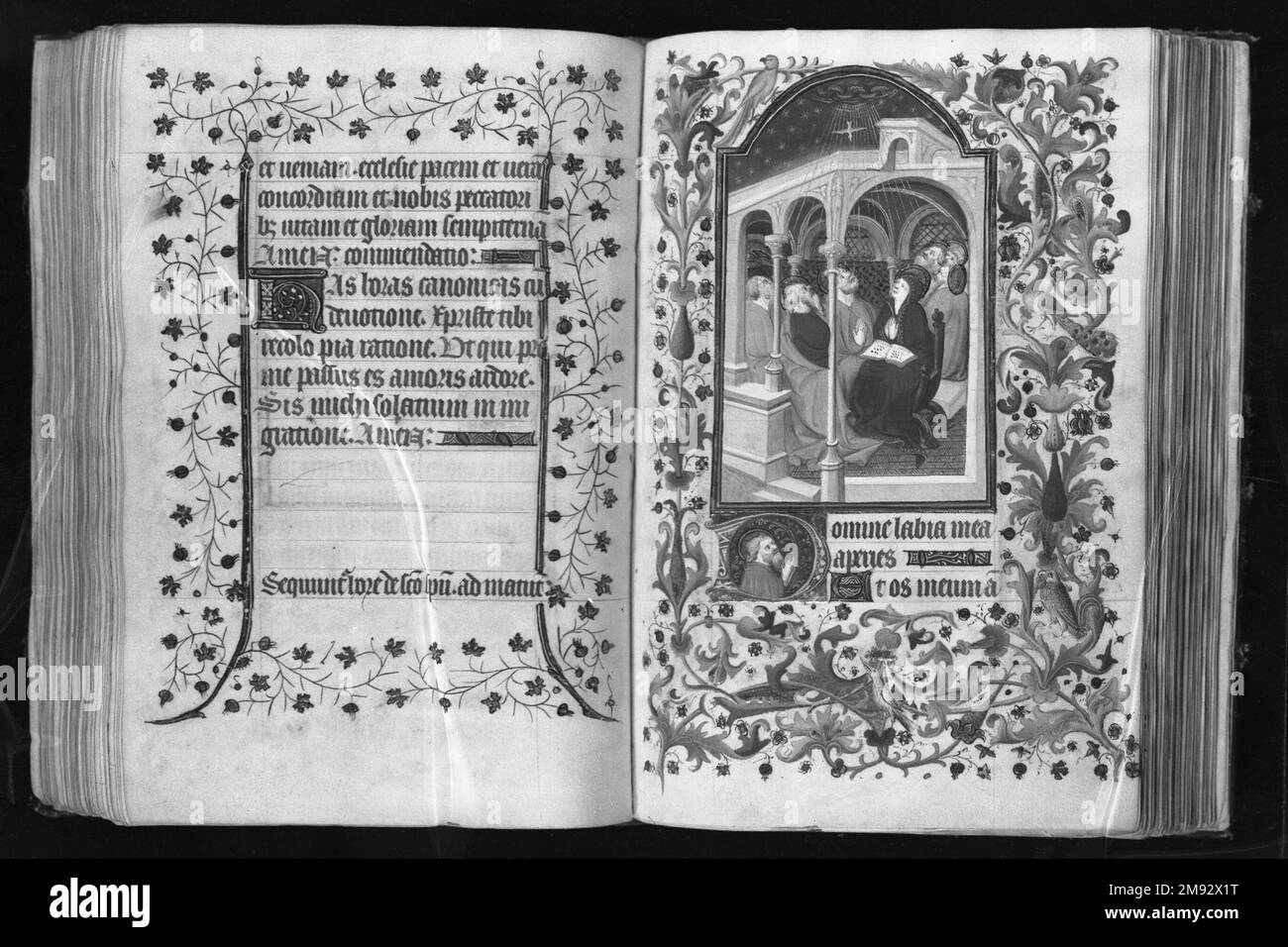Horae Beatae Mariae Virginis Unbekannt. Horae Beatae Mariae Virginis, Ca. 1425-1460. Manuskript in undurchsichtiger Aquarellfarbe und Tinte mit Gold, Buch: 8 x 5 3/4 x 2 3/8 Zoll (20,3 x 14,6 cm). Europäische Kunst ca. 1425-1460 Stockfoto