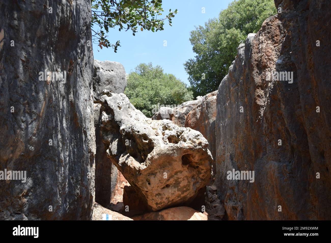 Yiftah spaltet Naturreservat in Israel Stockfoto