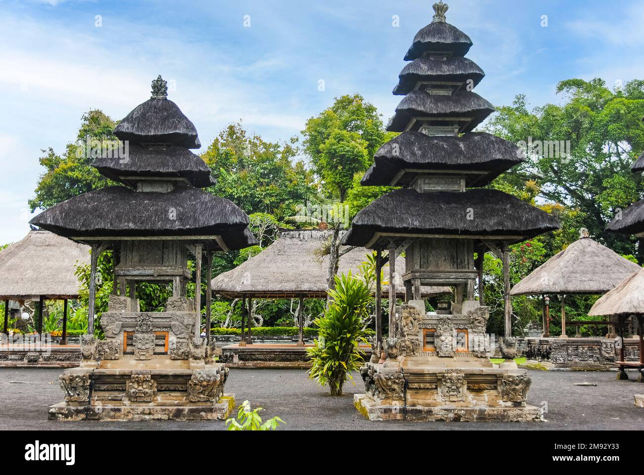 Pura Taman Ayun ist ein Gelände aus balinesischem Tempel und Garten mit Wasserspielen im Unterbezirk Mengwi in Badung Regency, Bali, Indonesien. Stockfoto