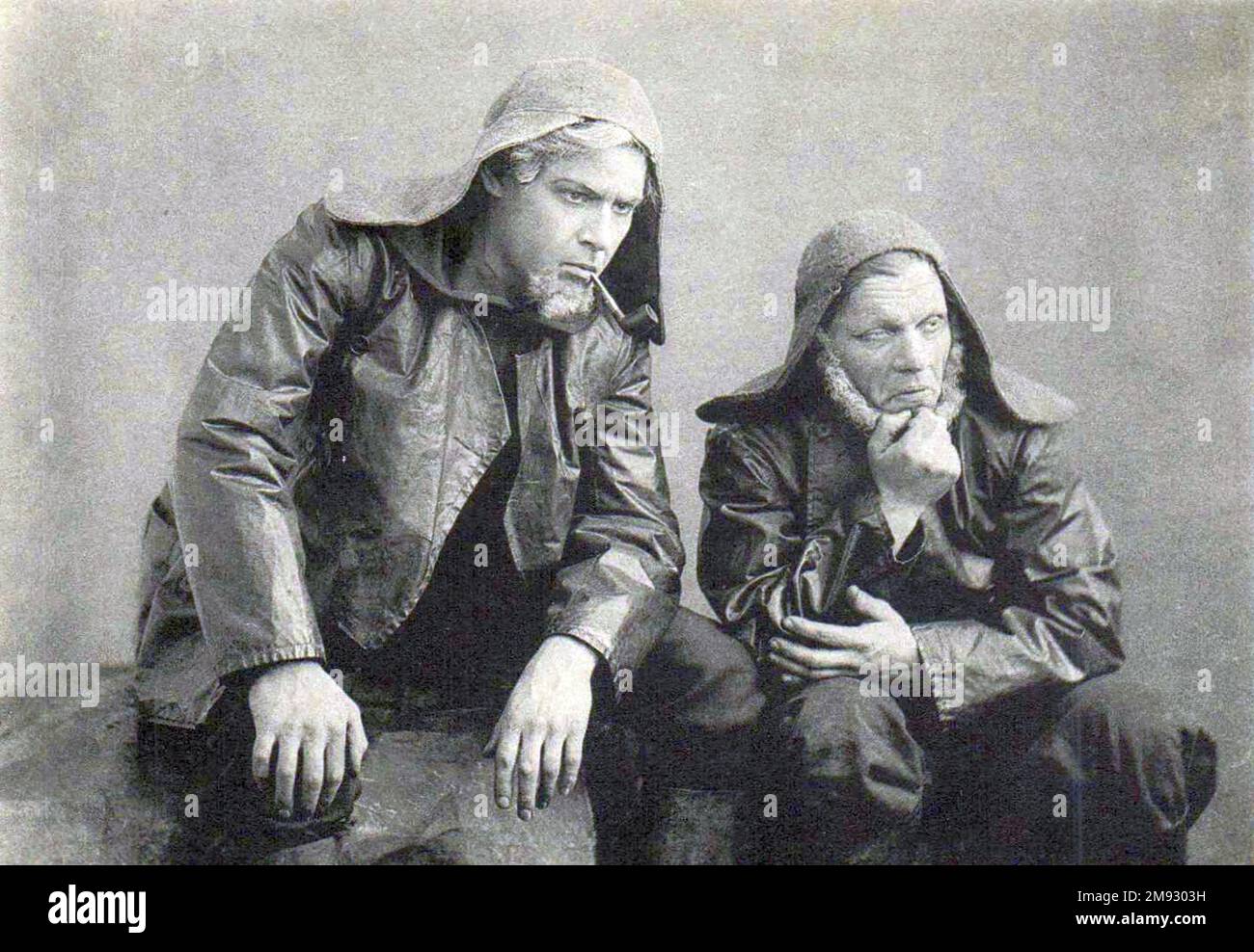 Russisch: R.V. Boleslavsky und S.M. Sapunov im Stück Brand (nach G. Ibsen) des Moskauer Kunsttheaters ca. Vor 1917 Uhr Stockfoto