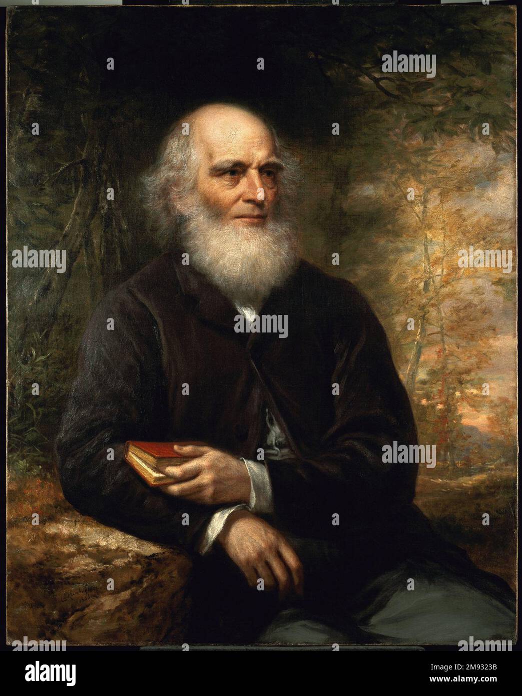 William Cullen Bryant Daniel Huntington (Amerikanisch, 1816-1906). William Cullen Bryant, 1866. Öl auf Segeltuch, 39 15/16 x 32 Zoll (101,5 x 81,3 cm). Amerikanische Kunst 1866 Stockfoto