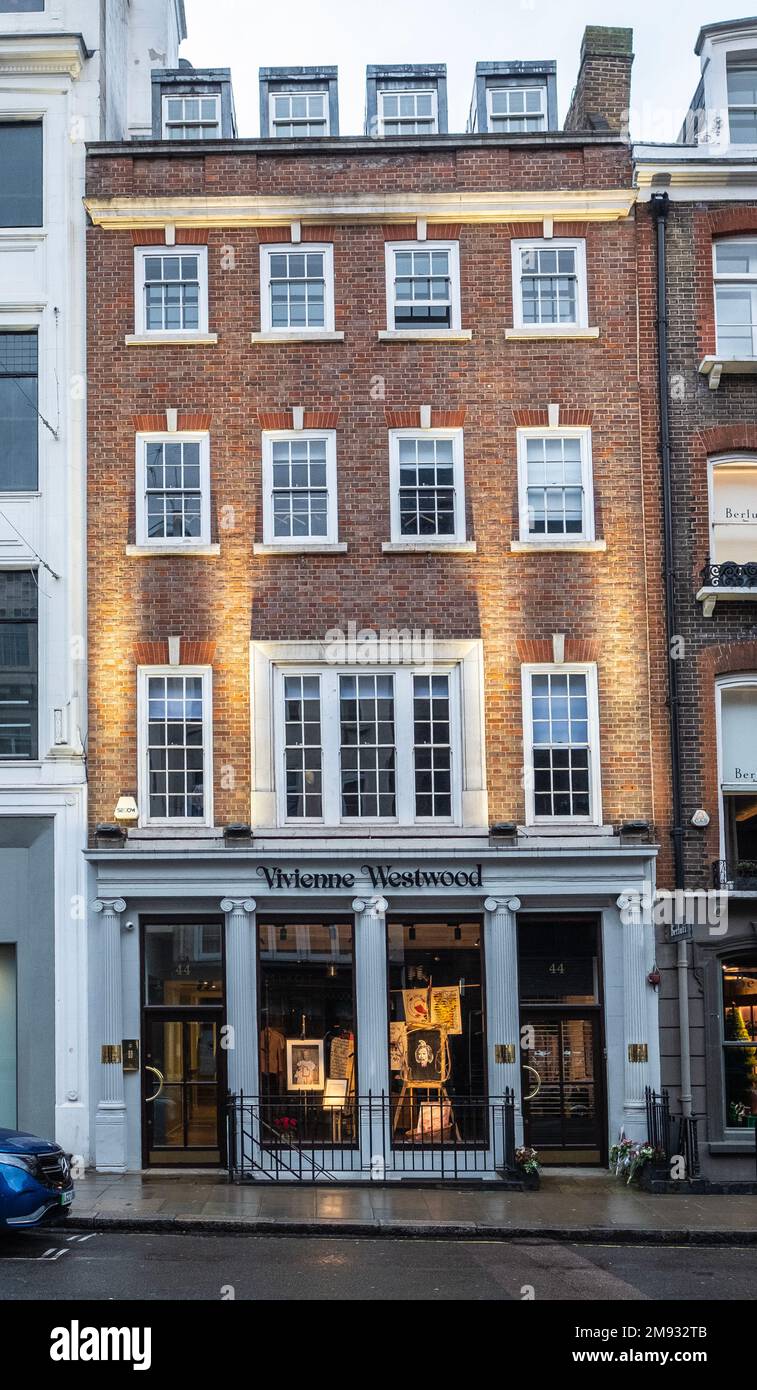 Außenansicht des Vivienne Westwood Shop, Conduit Street London W1 Stockfoto
