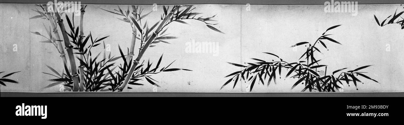 Bamboo Lu Dezhi (Chinesisch, 1585-nach 1660). Bambus, 1637. Tinte auf Papier, Handscrollen, Gesamt: 11 1/2 x 324 1/2 Zoll (29,2 x 824,2 cm). Asiatische Kunst 1637 Stockfoto