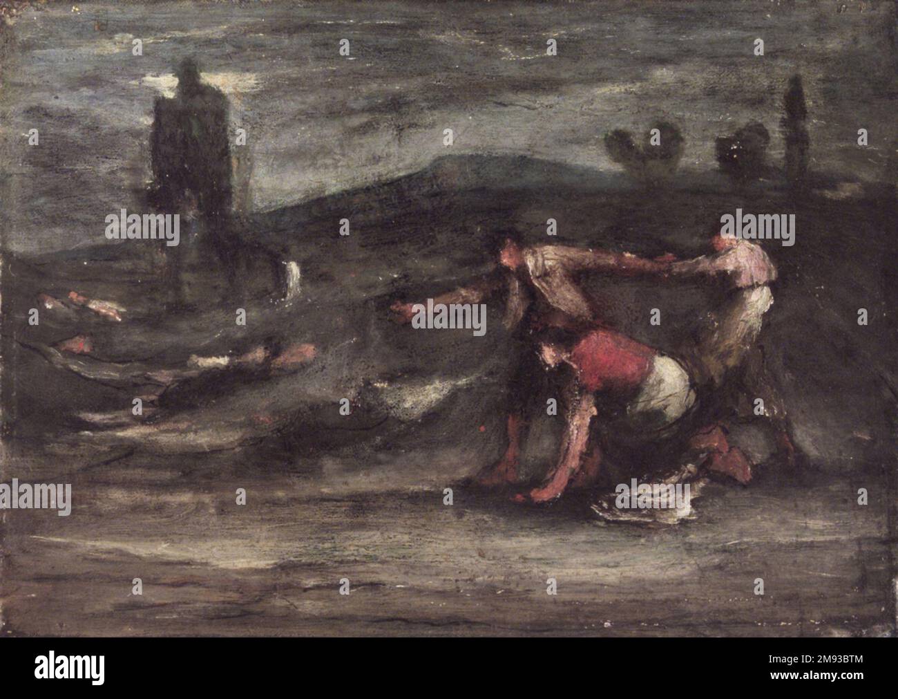 Kinder Spielen Robert Loftin Newman (Amerikanisch, 1827-1912). Kinder spielen, n. d.. Öl auf Segeltuch, 10 x 14 1/8 Zoll (25,4 x 35,8 cm). American Art n.d. Stockfoto