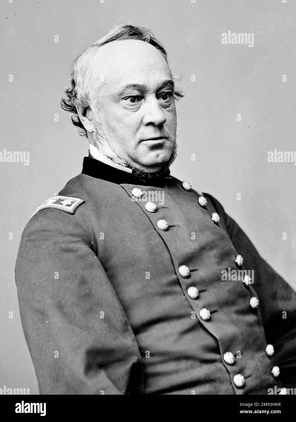 Major General Henry wager Halleck, der während des Amerikanischen Bürgerkriegs General der US-Armee befehligte, bevor er zum Quatermeister-General ernannt wurde. Stockfoto