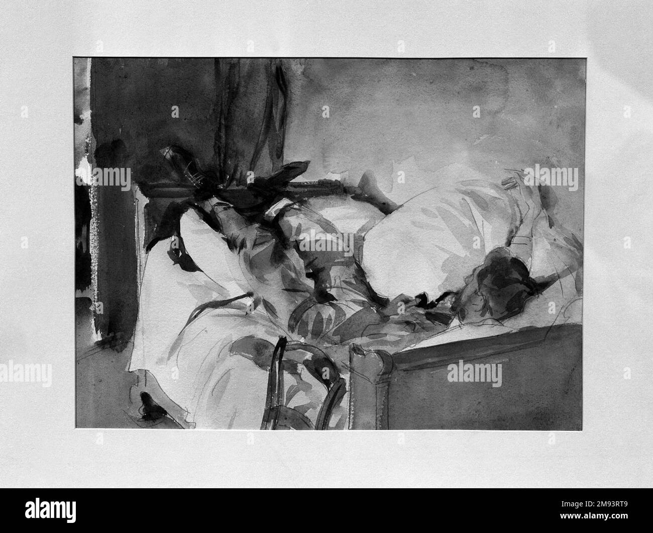 In der Schweiz John Singer Sargent (Amerikaner, geboren in Italien, 1856-1925). In der Schweiz ca. 1905. Lichtdurchlässige Aquarelle und Graphit sowie undurchsichtige Aquarelle, 9 11/16 x 13 1/16 Zoll (24,6 x 33,2 cm). Amerikanische Kunst ca. 1905 Stockfoto