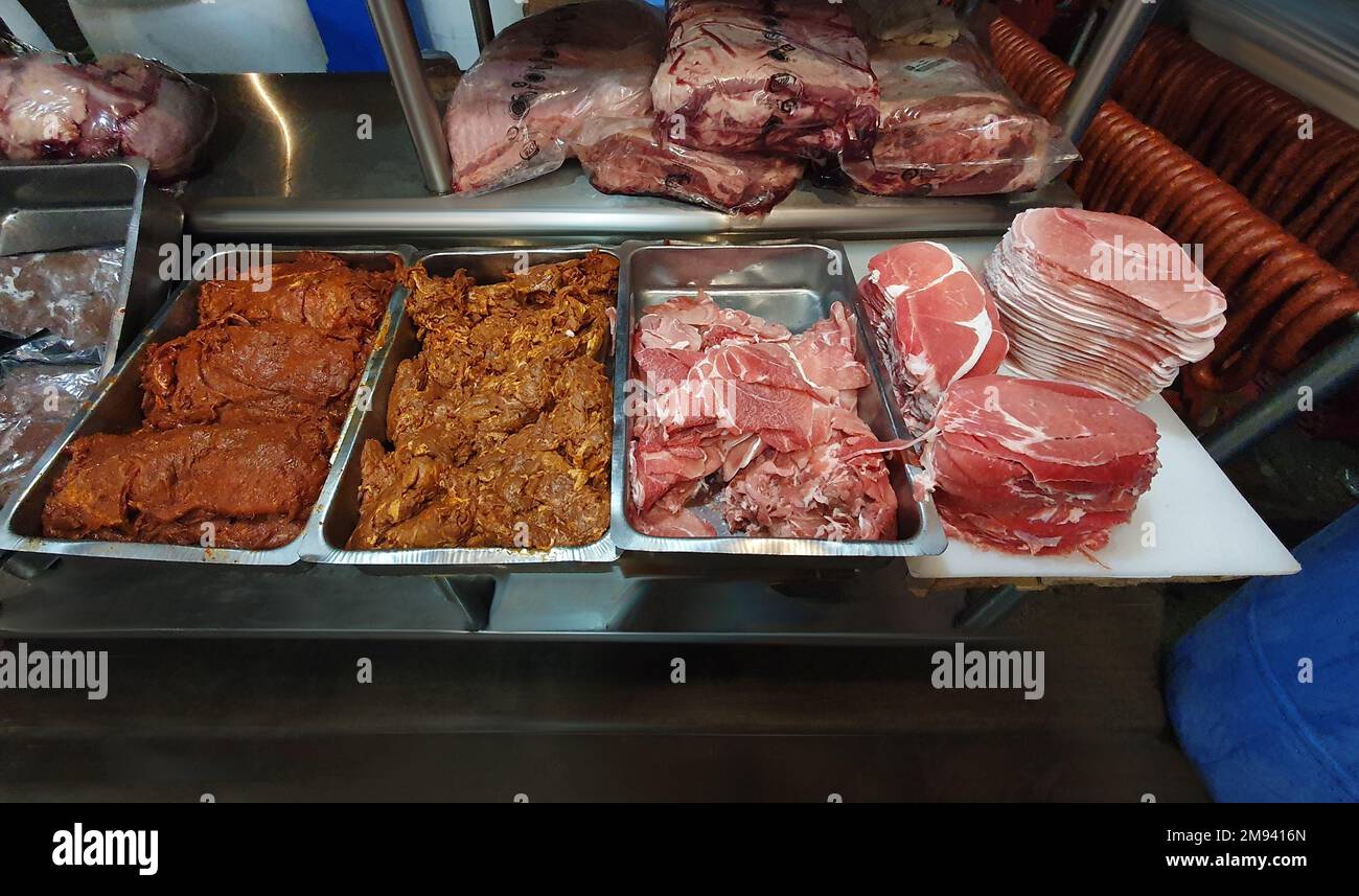 Types of meat Fotos und Bildmaterial in hoher Auflösung Alamy