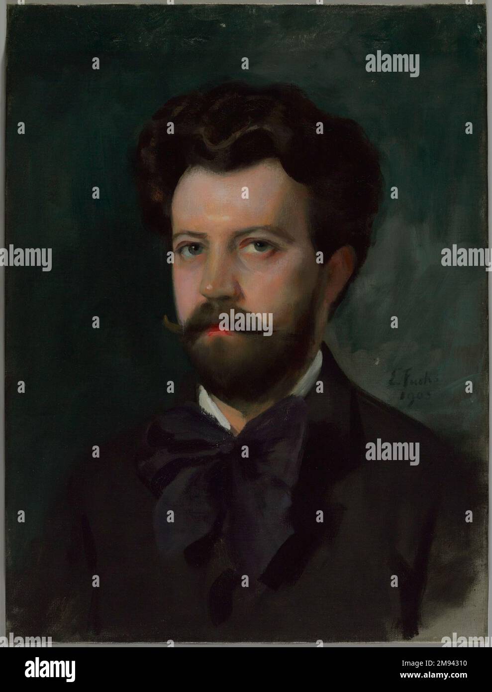 Selbstporträt Emil Fuchs (Amerikaner, geboren in Österreich, 1866-1929). Selbstporträt, 1905. Öl auf Segeltuch, 24 x 18 Zoll (61 x 45,7 cm). Amerikanische Kunst 1905 Stockfoto