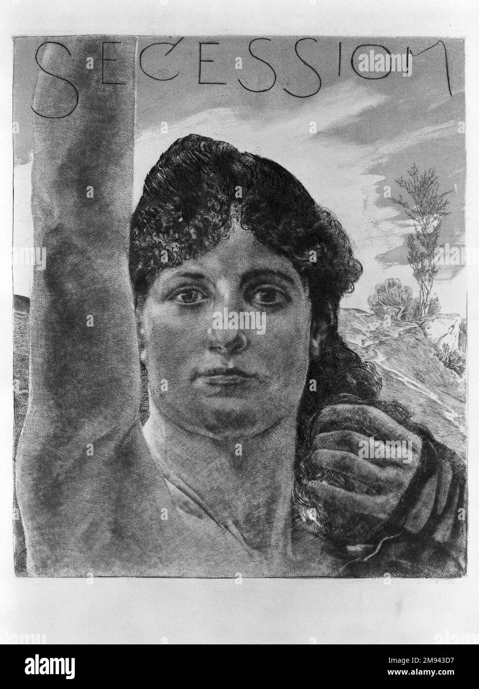 Secession Max Klinger (Deutsch, 1857-1920). , 20. Jahrhundert. Ätzen und Aquatint auf schwerem gewebtem Papier, 11 1/2 x 9 3/4 Zoll (29,2 x 24,8 cm). Europäische Kunst des 20. Jahrhunderts Stockfoto