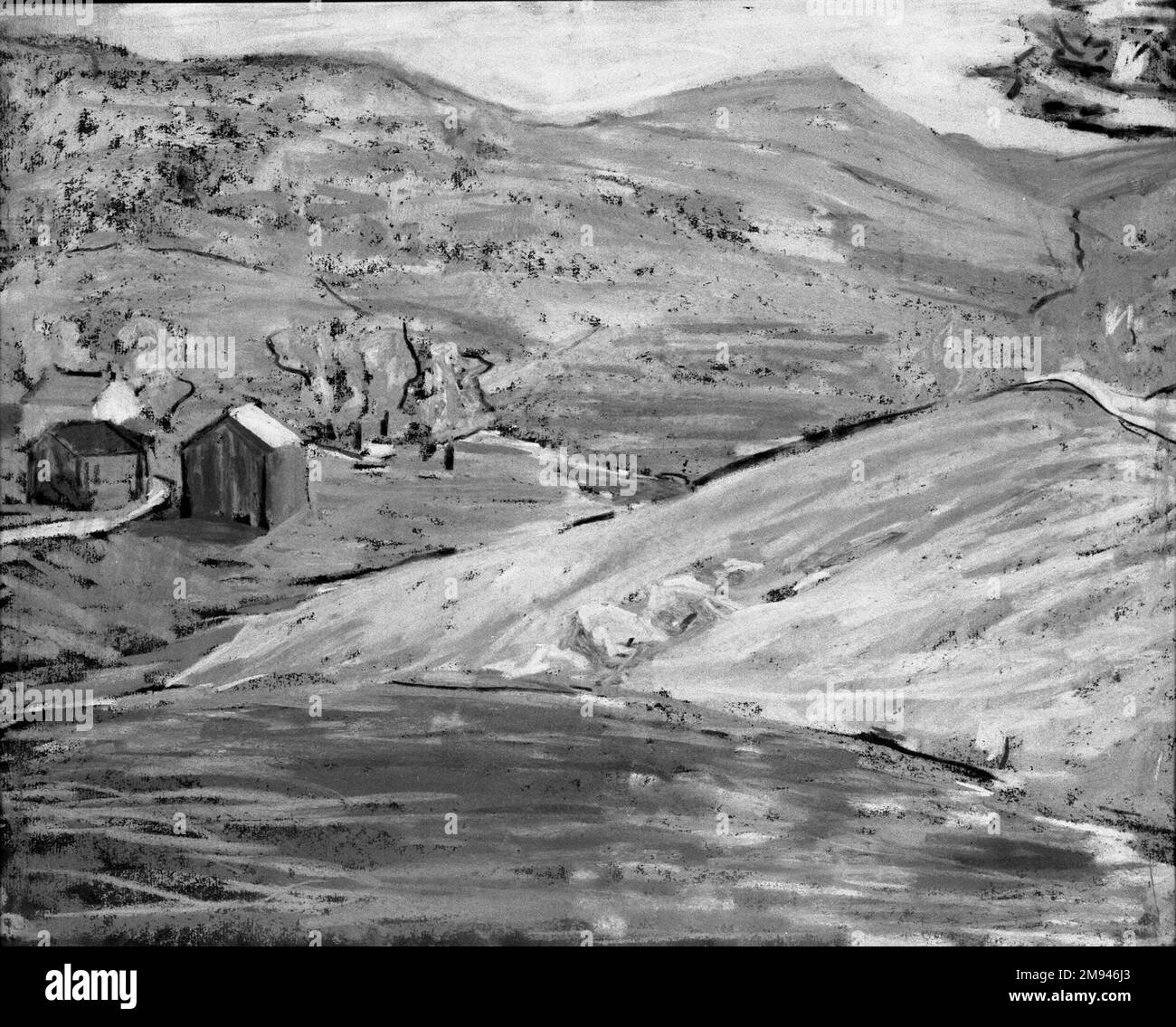 Mineral Spring Road Lilian Haines Crittenden (Amerikanisch, 1858-1919). Pastellfarben auf Pappe, 15 15/16 x 19 15/16 cm (40,5 x 50,6 cm). Amerikanische Kunst Stockfoto