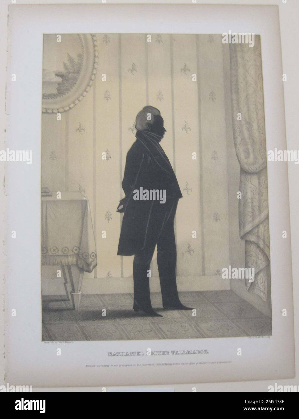 Portrait Gallery of Distinguished American Citizens: Nathaniel Potter Tallmadge Edmond Burke Kellogg (amerikanisch, 1809-1872). , 1844. Lithograf, Blatt: 16 13/16 x 12 3/8 Zoll (42,7 x 31,5 cm). Amerikanische Kunst 1844 Stockfoto