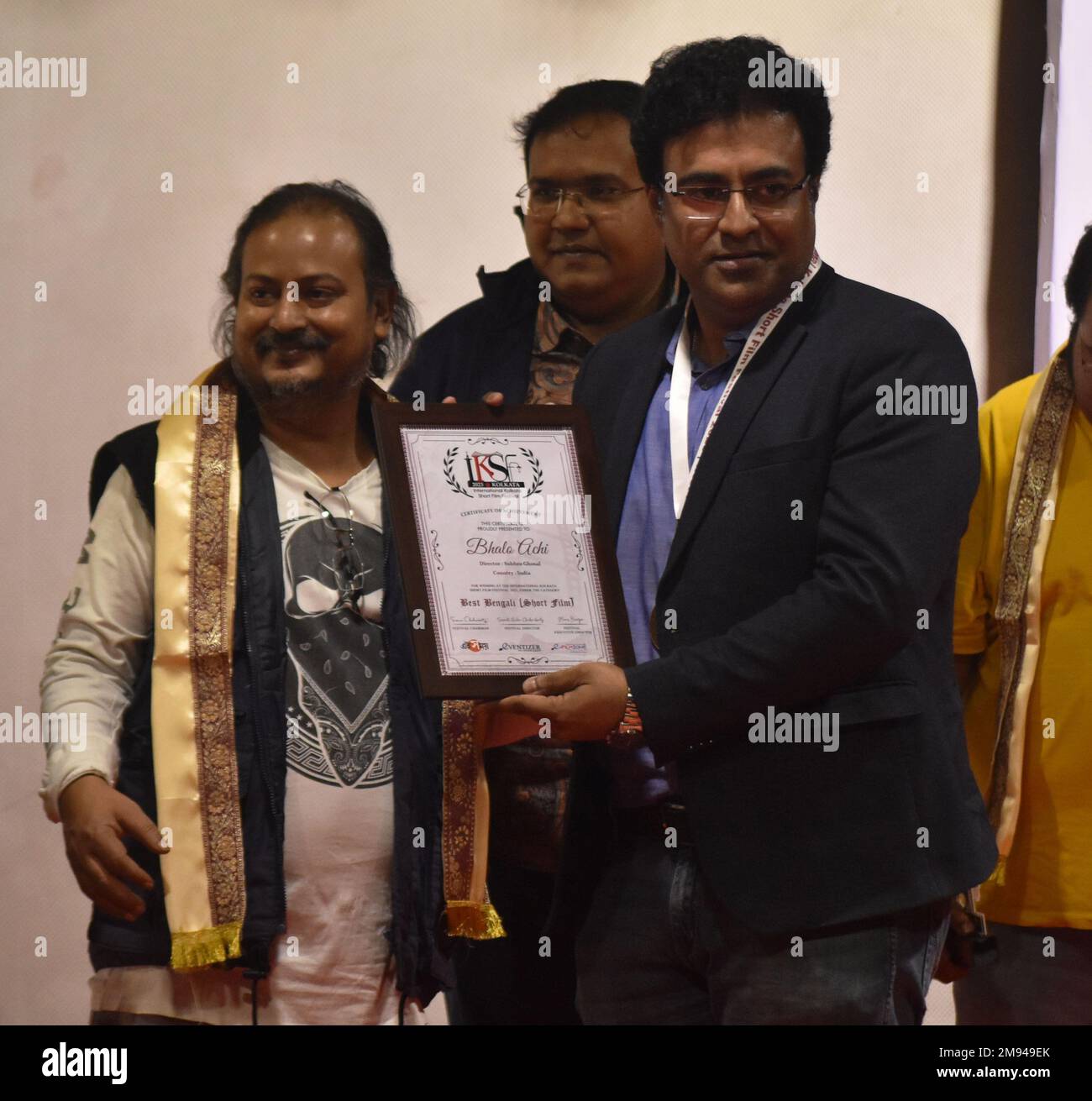 Kalkutta, Westbengalen, Indien. 16. Januar 2023. Die 3. Ausgabe des International Kolkata Short Film Festival (IKSFF 2023) ist zu Ende Am letzten Tag der Zeremonie im Rotary Sadan. Es waren viele bedeutende Persönlichkeiten aus dem Land und aus dem Ausland anwesend. (Kreditbild: © Sayantan Chakraborty/Pacific Press via ZUMA Press Wire) NUR REDAKTIONELLE VERWENDUNG! Nicht für den kommerziellen GEBRAUCH! Stockfoto