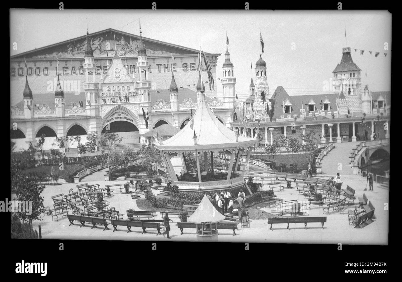 Luna Park Eugene Wemlinger. , 1903. Zellulosenitrat negativ 1903 Stockfoto