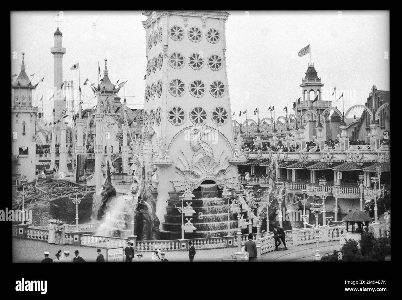 Luna Park Eugene Wemlinger. , 1908. Zellulosenitrat negativ 1908 Stockfoto