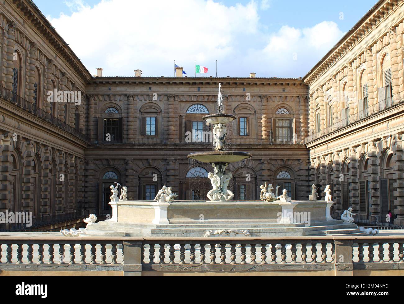 Pitti-Palast, Florenz, Italien, Brunnen Stockfoto