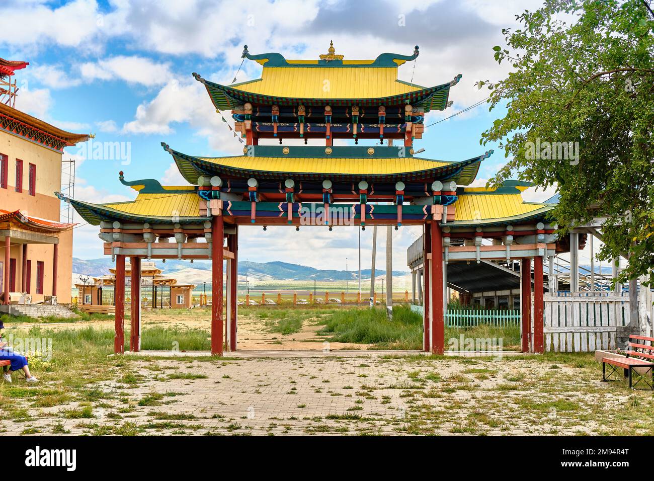 Ivolginsky Datsan Kloster ist die Buddhistische Tempel in der Nähe von Ulan-Ude Stadt in Burjatien, Russland Stockfoto