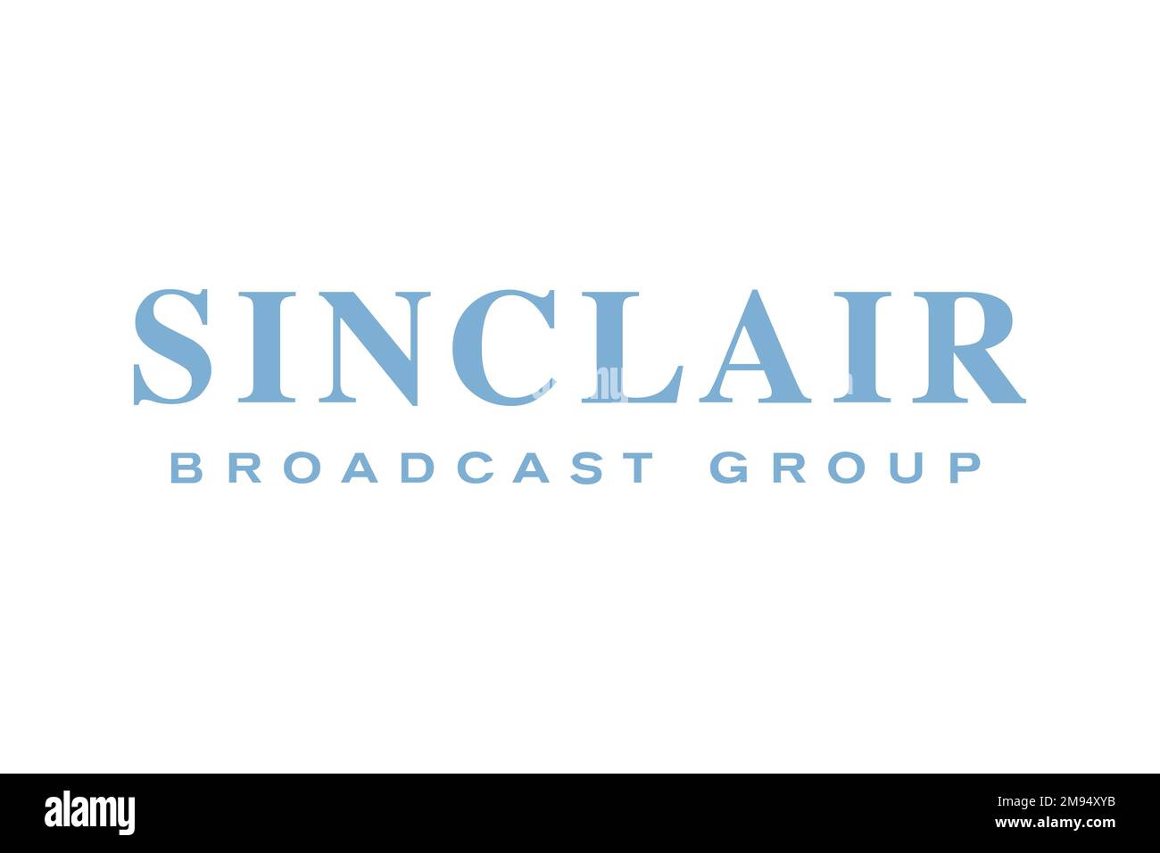 Sinclair Broadcast Group, Logo, Weißer Hintergrund Stockfoto