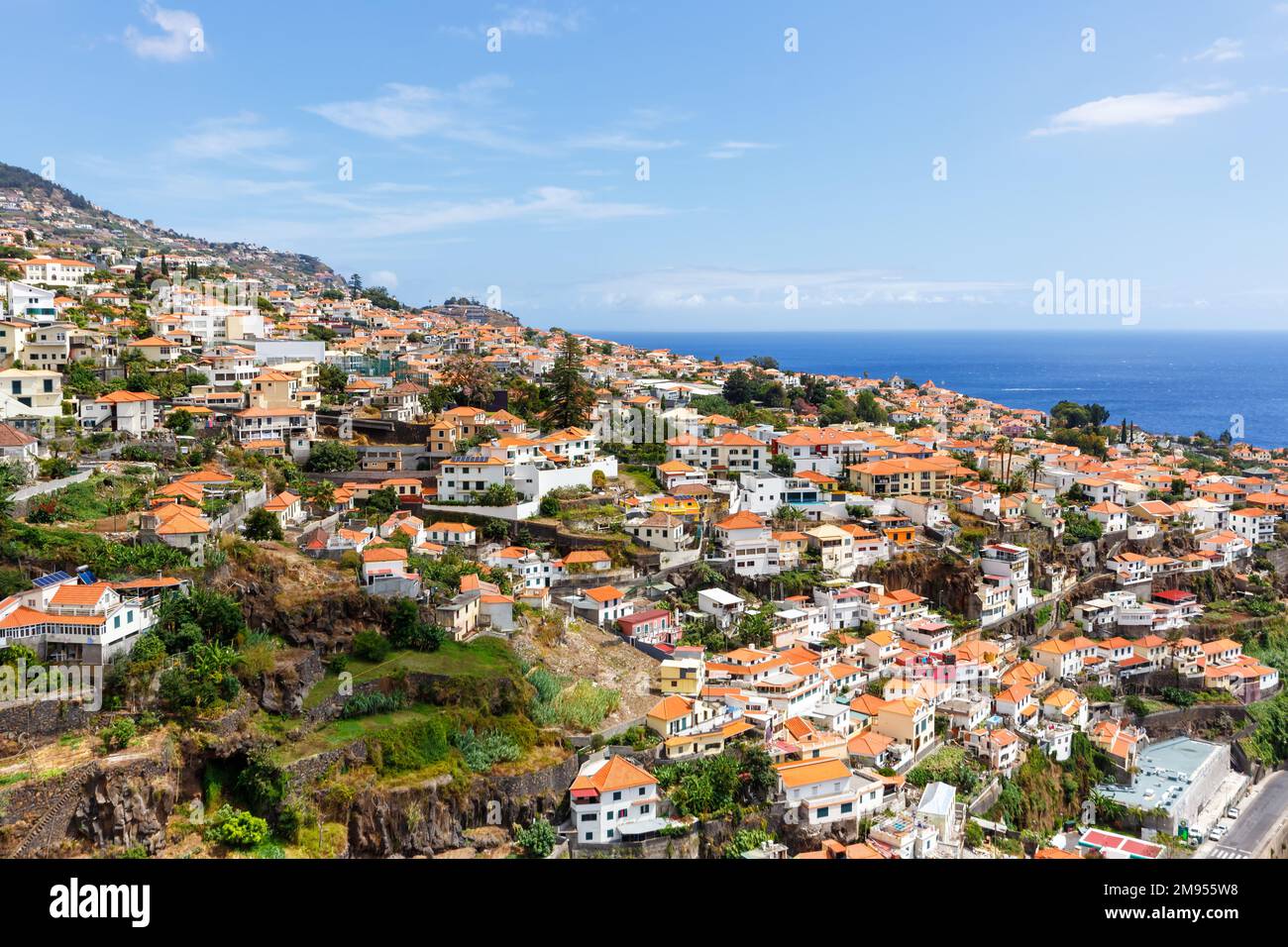 Blick auf die Hauptstadt Funchal auf Madeira Insel Reise in Portugal Stockfoto