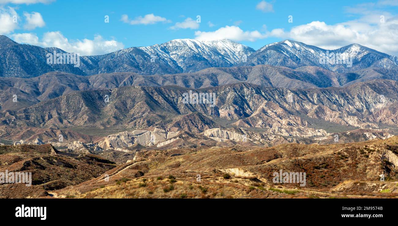 San Gabriel Mountains Landschaftspanorama Reisen Sie in der Nähe von Los Angeles in Kalifornien, USA Stockfoto