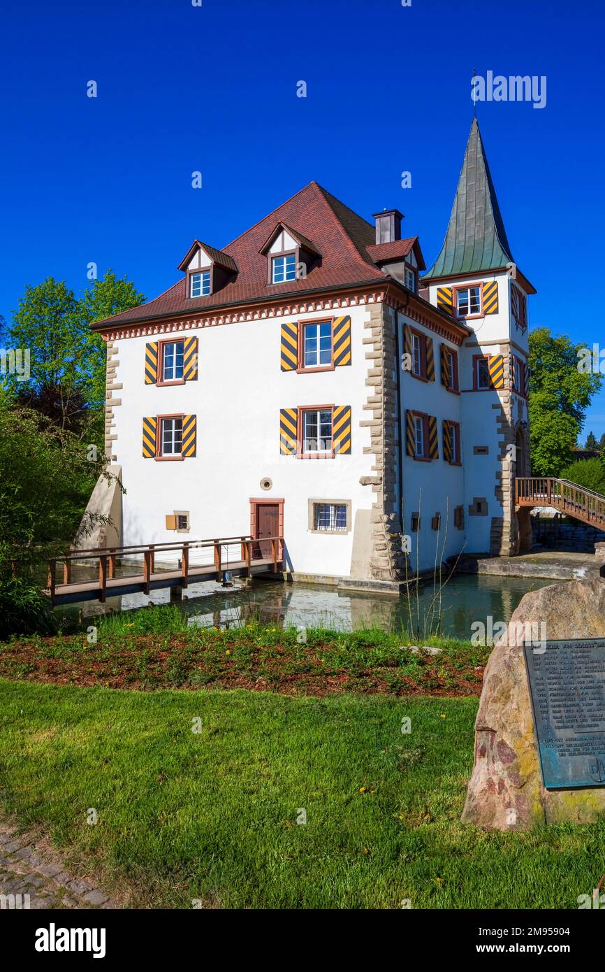 Wasserschloß Entenstein, Schlingen, Markgräflerland, Baden-Württemberg Stockfoto