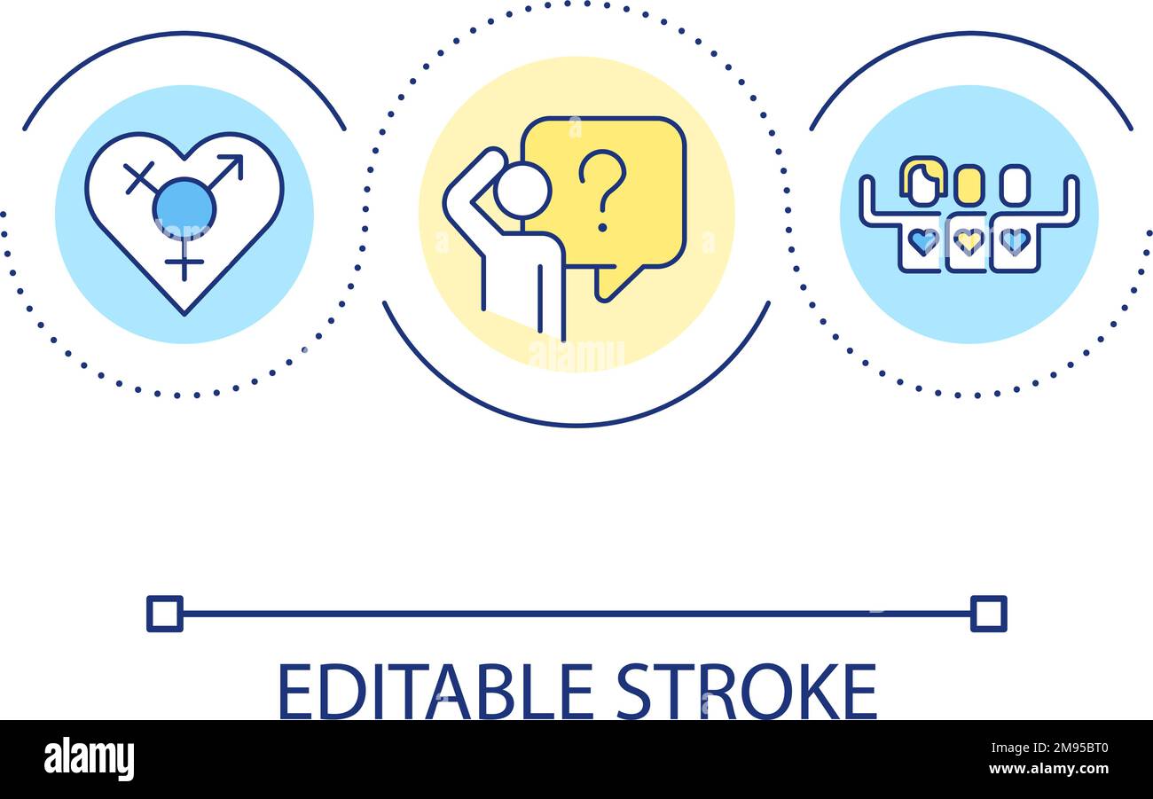 Suchen Sie nach Informationen über das Symbol „Transgender Loop Concept“ Stock Vektor