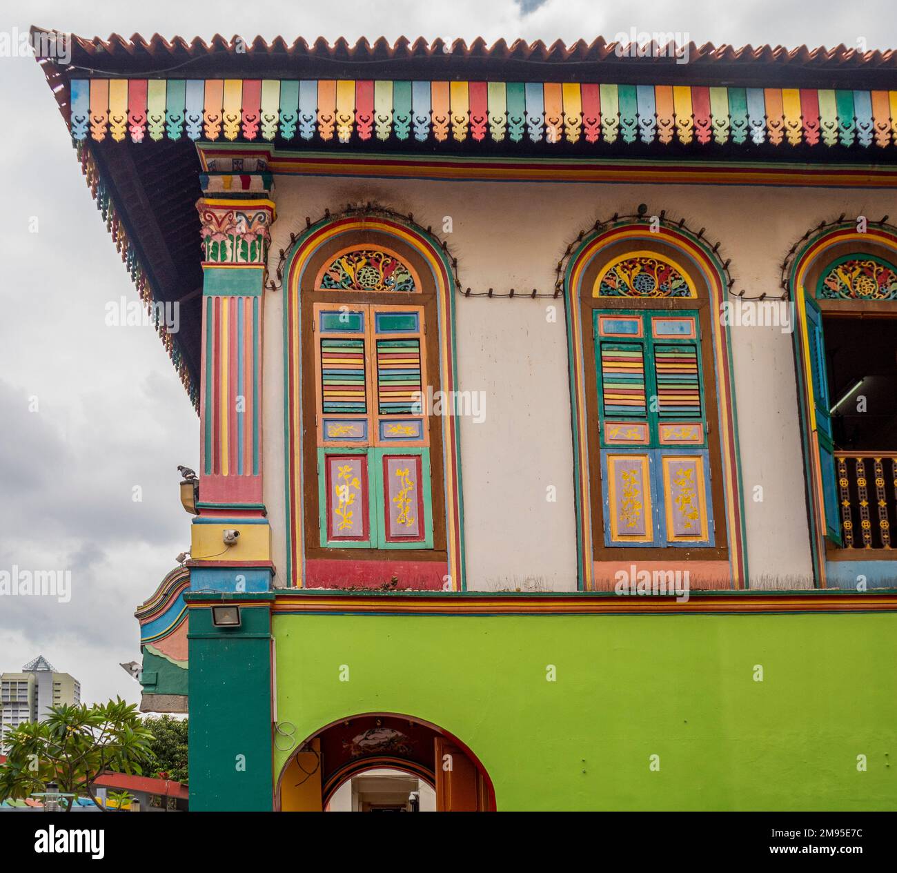 Das ehemalige Haus von Tan Teng Niah in Little India, Singapur, ist die letzte erhaltene chinesische Villa in Little India Stockfoto