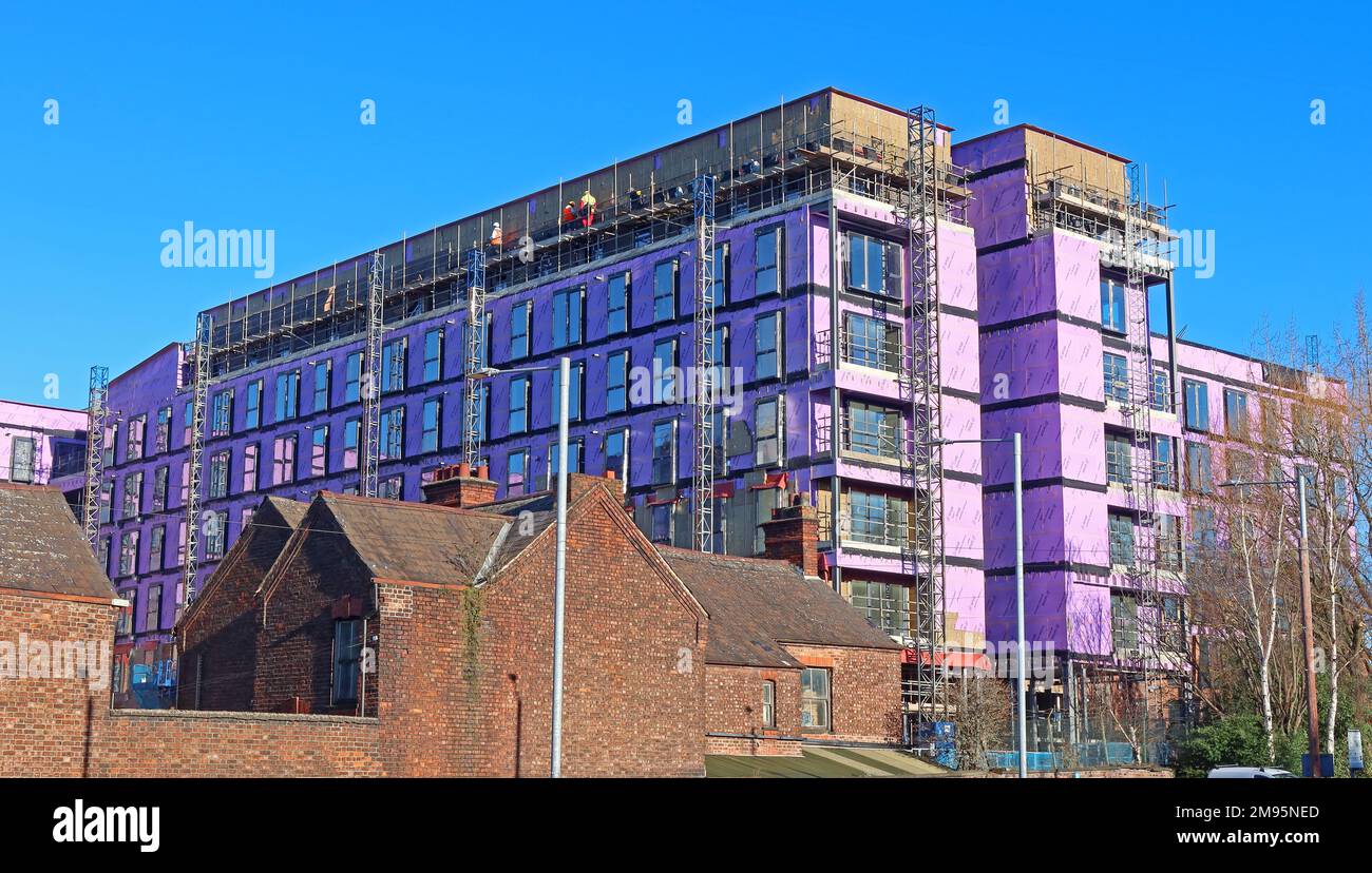 John St, Wohnungsbau, Cheshire Junction, nördlich des Stadtzentrums von Warrington, Cheshire, England, Großbritannien, WA2 7TT Stockfoto