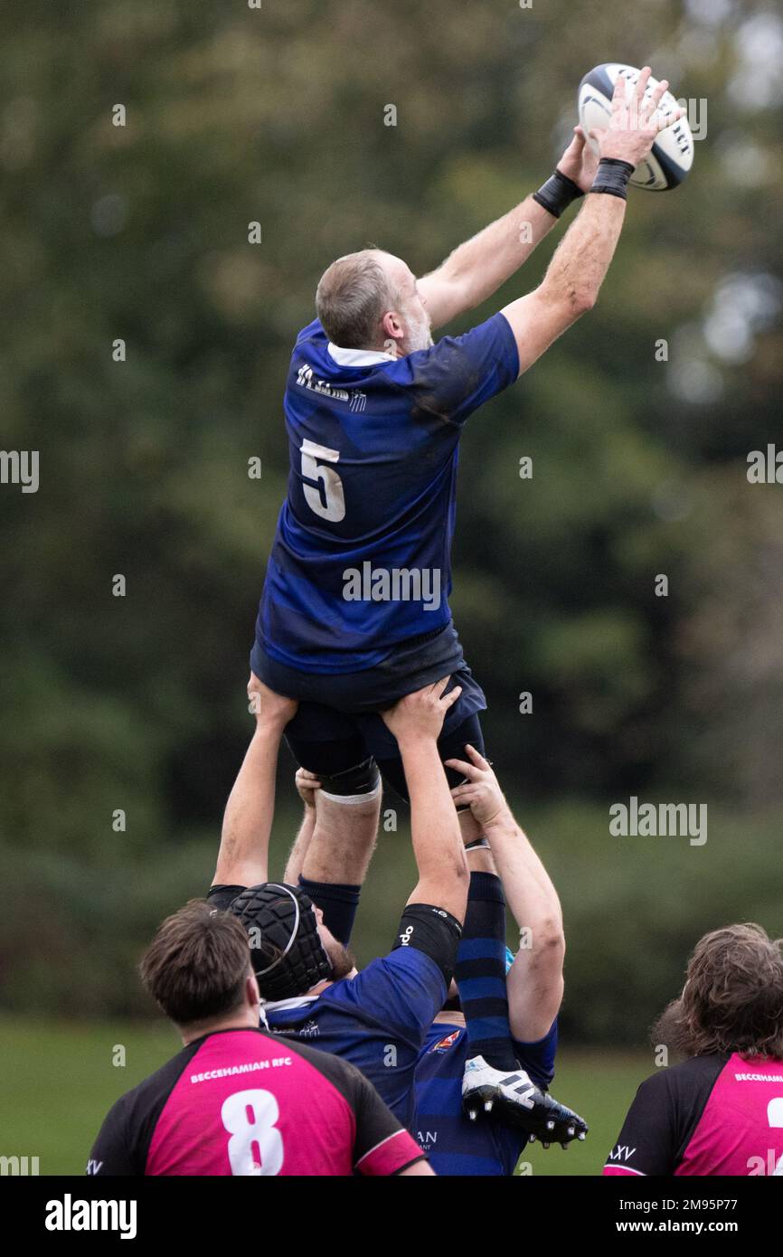 rugby-Spiel, Mannschaftssport Stockfoto