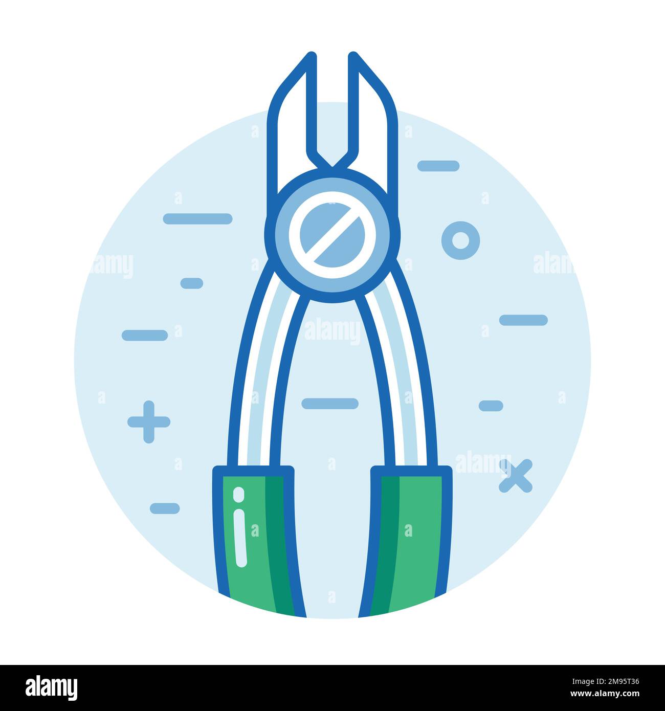 Symbol für chirurgische Zahnschneider oder Zahnschneider Stock Vektor