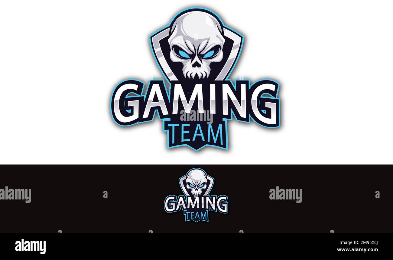 Skull Logo Undead Esports Logo. E-Sport-Team-Logo. Streamer Gaming-Logo. Gaming Creator House Stock Vektor